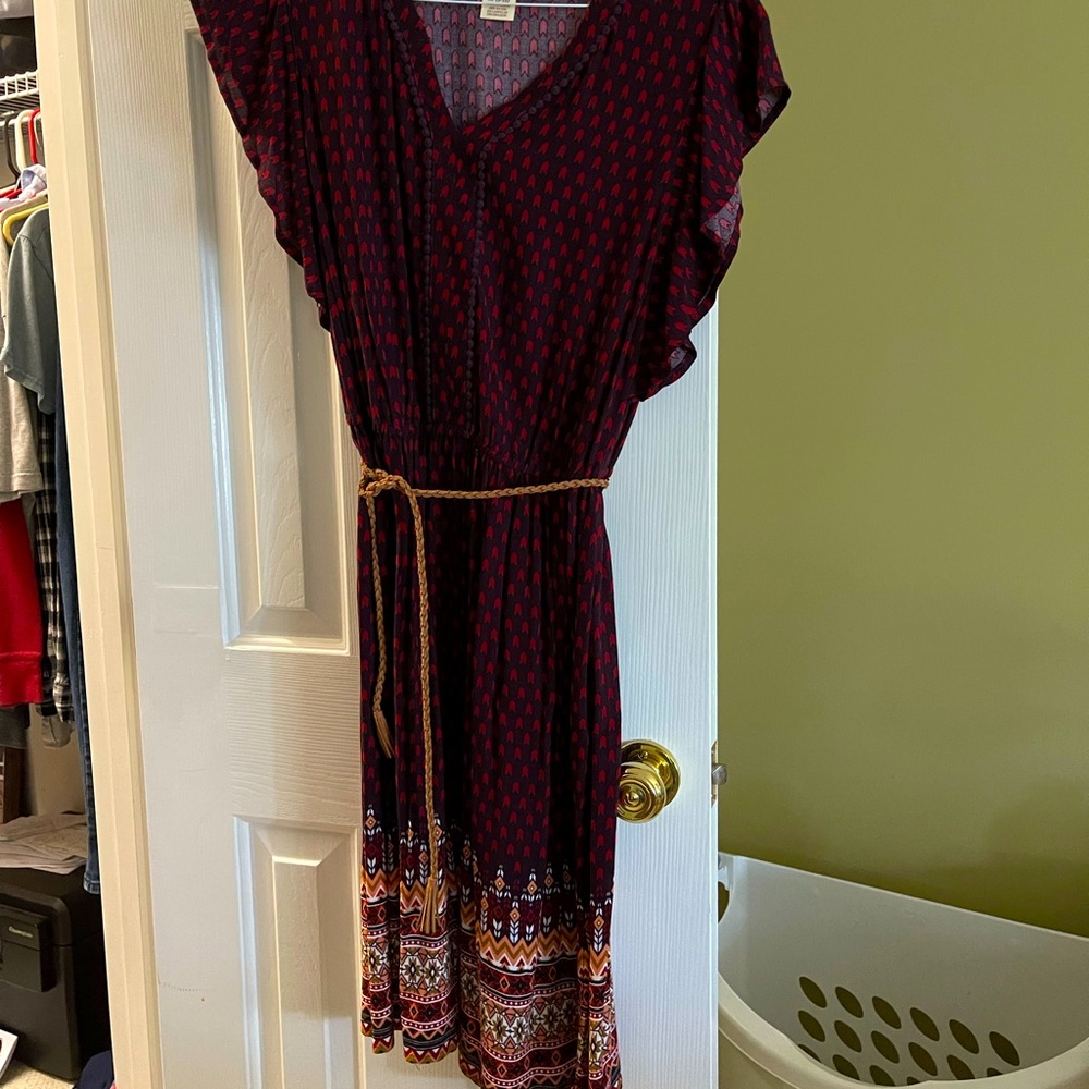 Faded glory short sleeve dress with tie belt